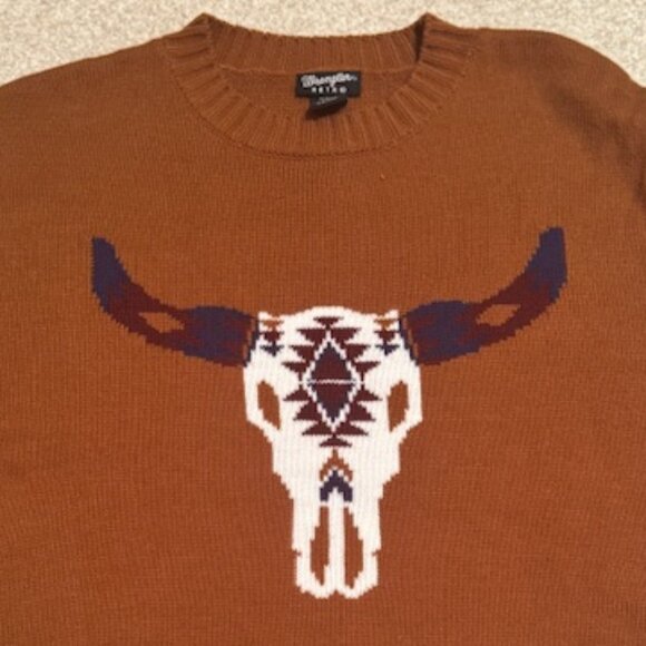 Wrangler Retro Knit Steer Head Western Sweater - Picture 5 of 12